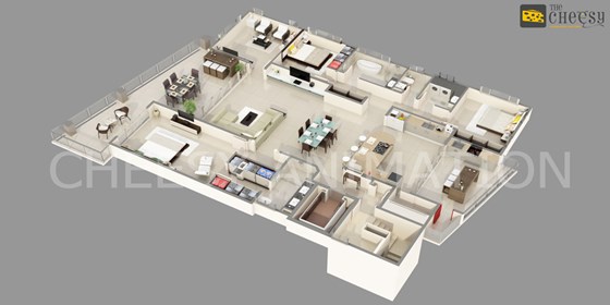 3D Floor Plan: 3D Floor Plan Rendering