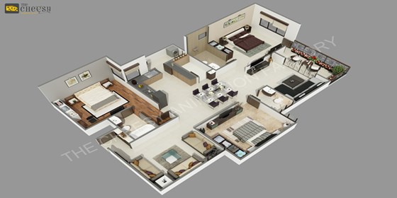3D Floor Plan: 3D Floor Plan Rendering